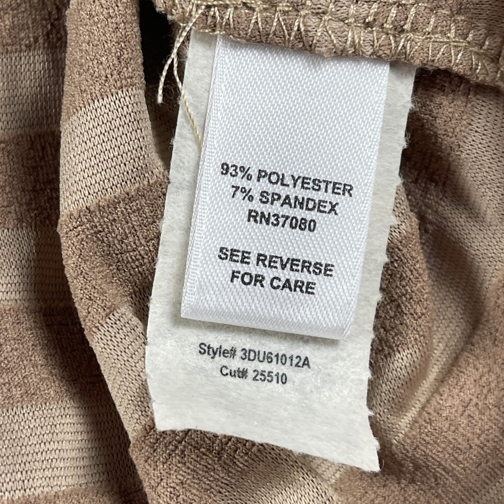 Cato Womens Brown Tiered Ruffle Short Sleeve Scoop Neck Blouse Top Size L NEW - Picture 3 of 7